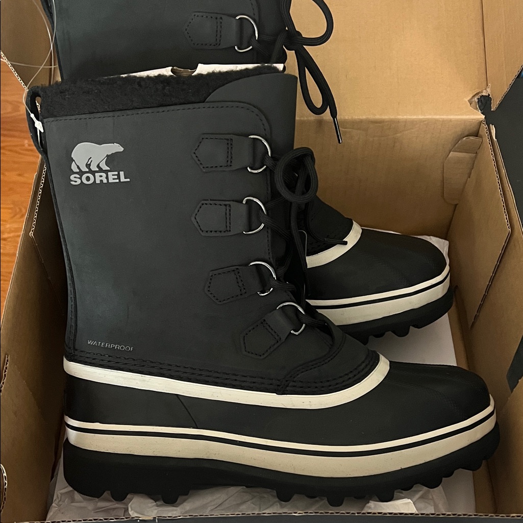 Sorel Black And White Insulated Boots